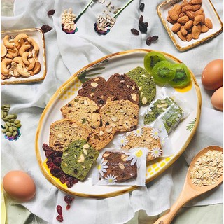 Bánh Ăn Kiêng BISCOTTI Nguyên Cám Không Đường Mix 3 Vị, Bánh Quy Hạt Dinh Dưỡng Healthy, Giảm Cân Thơm Ngon -TUYẾT NHUNG