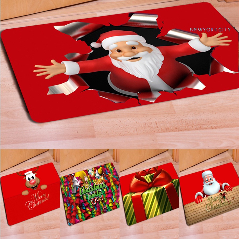 Thảm lót cửa chùi chân Chống Trượt Họa Tiết Giáng Sinh 40 x 60cm