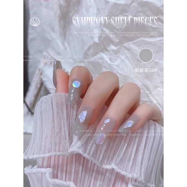 Sỏi xà cừ nail , miếng sỏi mỏng trang trí móng