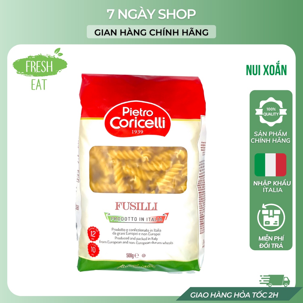 Mì Ý Pietro Coricelli Spaghetti 7NgayShop 500g Nhập Khẩu Ý Date 2024, Mì Ý Spaghetti Dạng Sợi