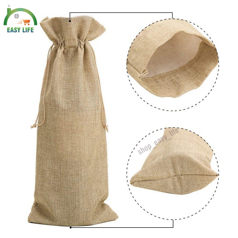 Túi Vải Dây Rút 15 x 35 cm [muĐựng Chai Rượu - Bình Nước - Phích Mini]