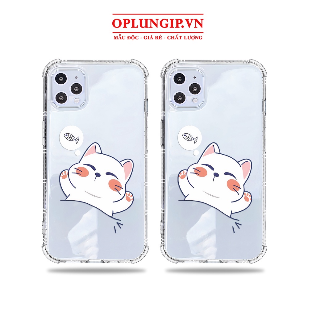 Ốp lưng iphone chống sốc mèo ngủ mơ cho iphone 11 13 pro max 12 14 pro max plus mini x r s max 6 s 7 8 plus