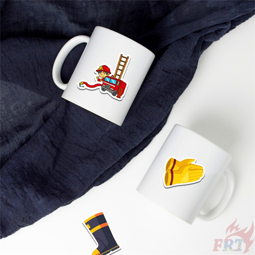 ❉ Hình Dán Firefighter Series 02 Fireman ❉ Bộ 50 Miếng Dán Chống Thấm Nước Thời Trang