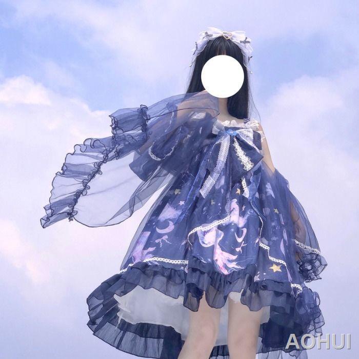 Lolita ~ đầm sứa biển sâu đầm ngọt ngào jsk sling dress nữ Lolita