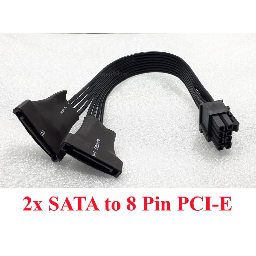 Cáp Nguồn 2x SATA to 8 Pin PCI-E cho VGA