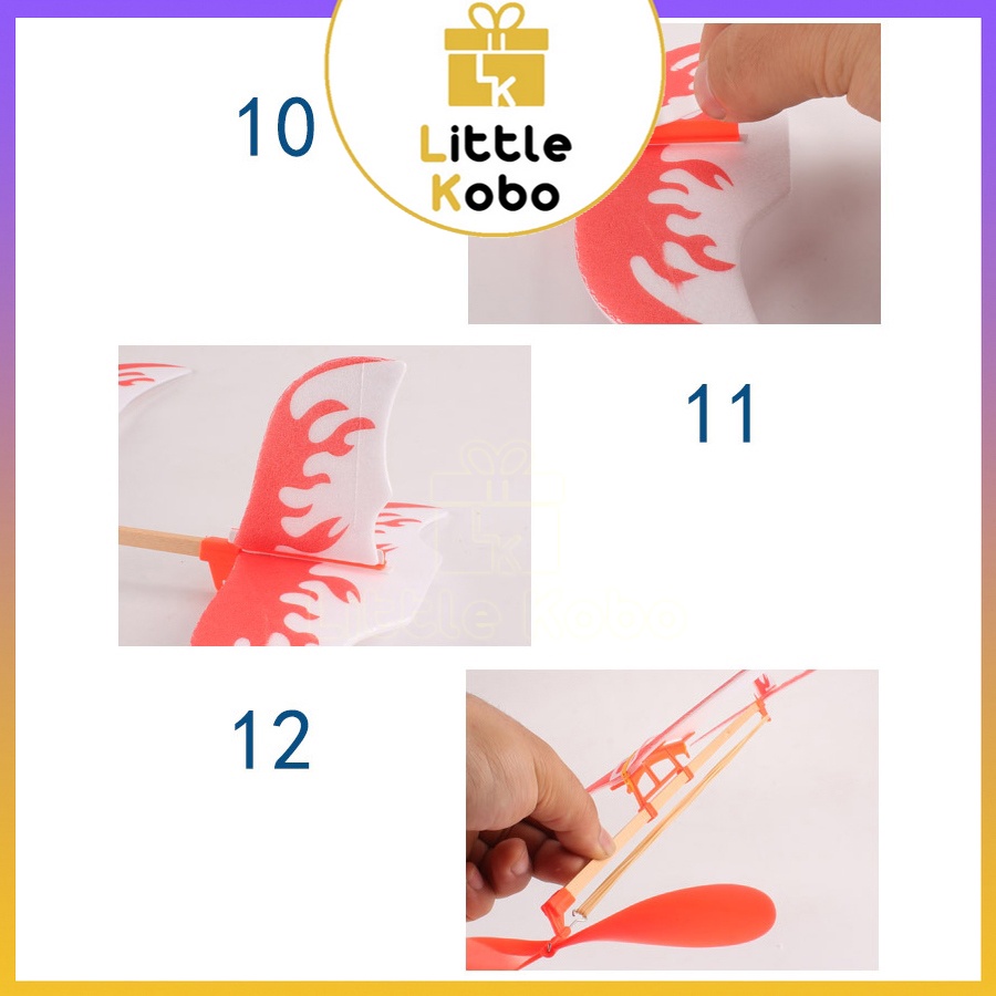 Máy Bay Dây Thun Cỡ Lớn Đồ Chơi Ngoài Trời Máy Bay Xốp Ném Tay