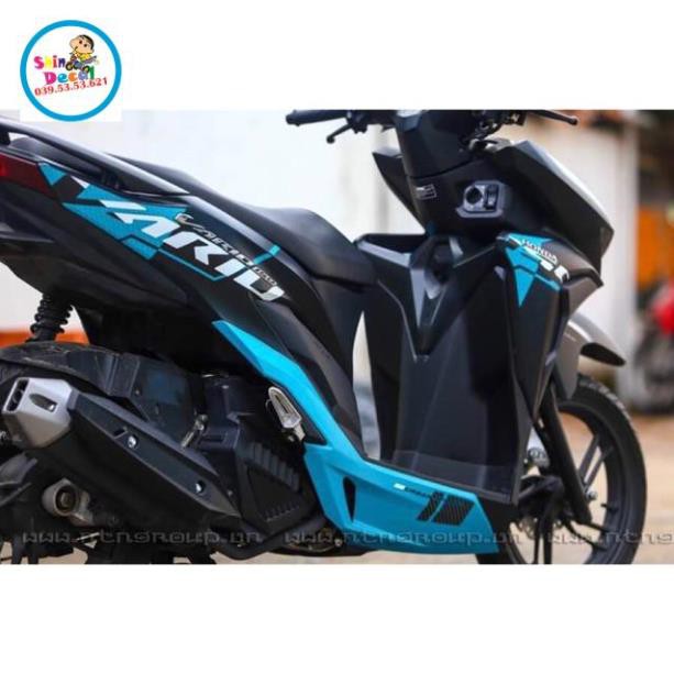 Tem rời Vario xanh dán xe đen