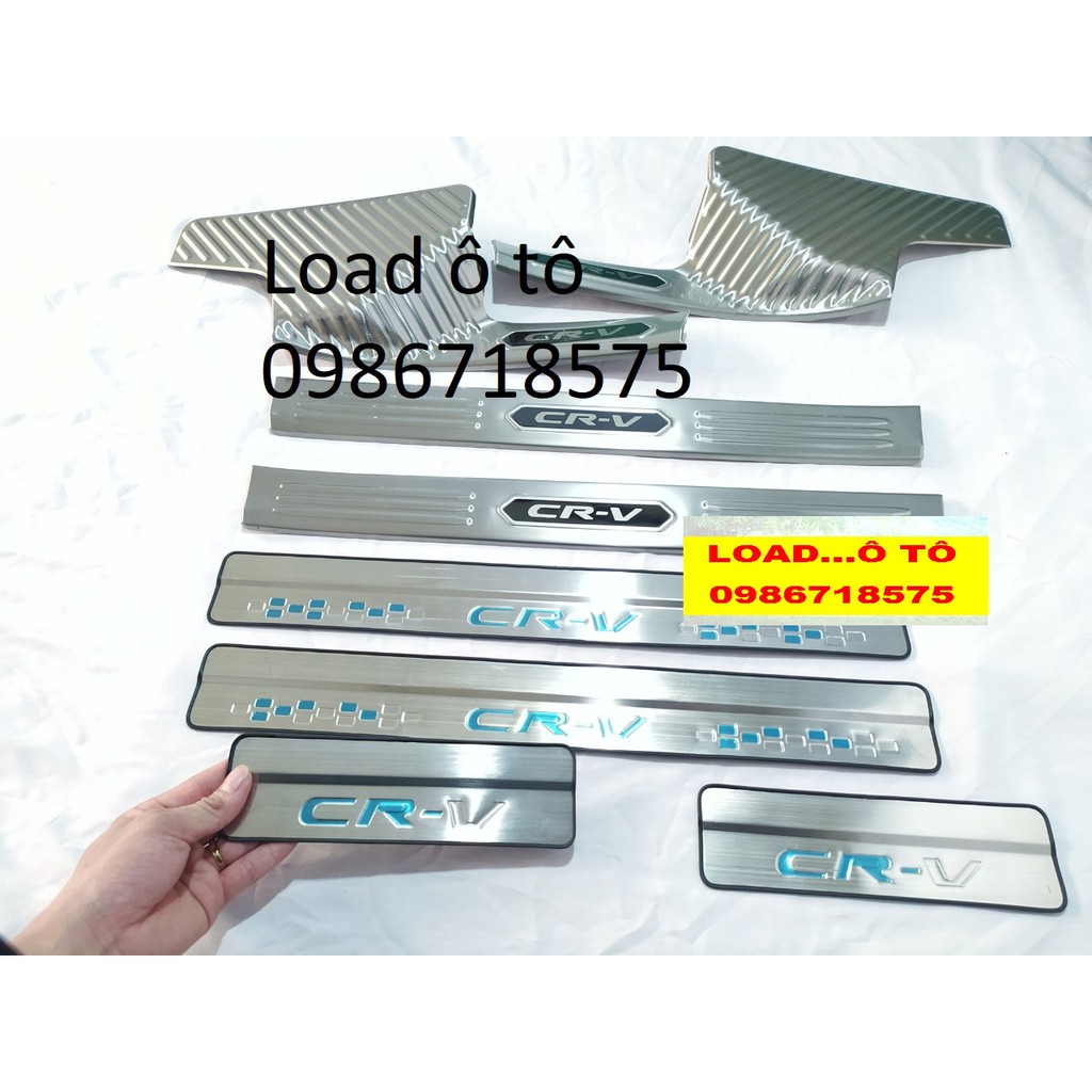 Ốp Bậc Cửa, Nẹp Bước Chân Trong, Ngoài Xe Honda CRV 2022-2018 Hàng Inox