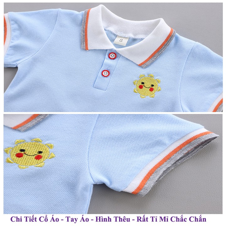 Bộ áo bé trai HUQIQI kết hợp quần short cho bé từ 1 đến 8 tuổi chất cotton hàn quốc hàng xuất khẩu âu mỹ