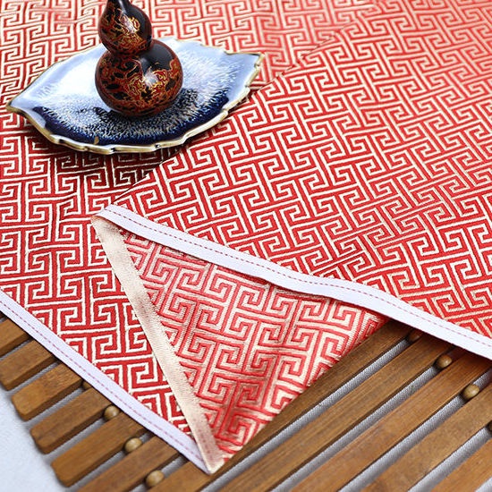 Tấm Vải Satin Họa Tiết Thổ Cẩm May Sườn Xám / Hán Phục / Hán Phục Có Đệm Lưng