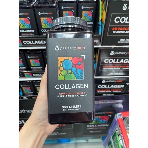 [Chỉ Bán Hàng Mỹ] collagen men,colagen men 390 viên-collagen youtheory men type 1 2 3 [Sẵn]