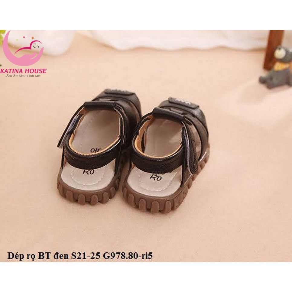 Sandal bé trai/ Dép rọ cho bé trai đen size 21-25