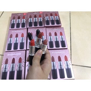 Set 3 Cây Cây Son MAC Frosted Firework Sleigh All Day