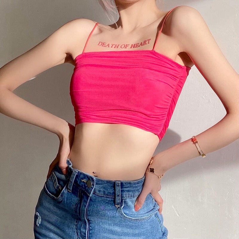 DUNEA Áo hai dây hở lưng thiết kế thời trang mùa hè dành cho nữ