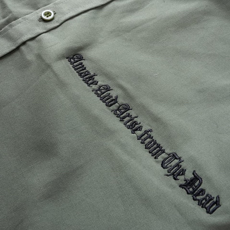 Áo sơ mi tay dài cao cấp JKSG, áo thêu chữ Amake hông phong cách, chất vải cotton mềm mịn thoáng mát, không phai màu