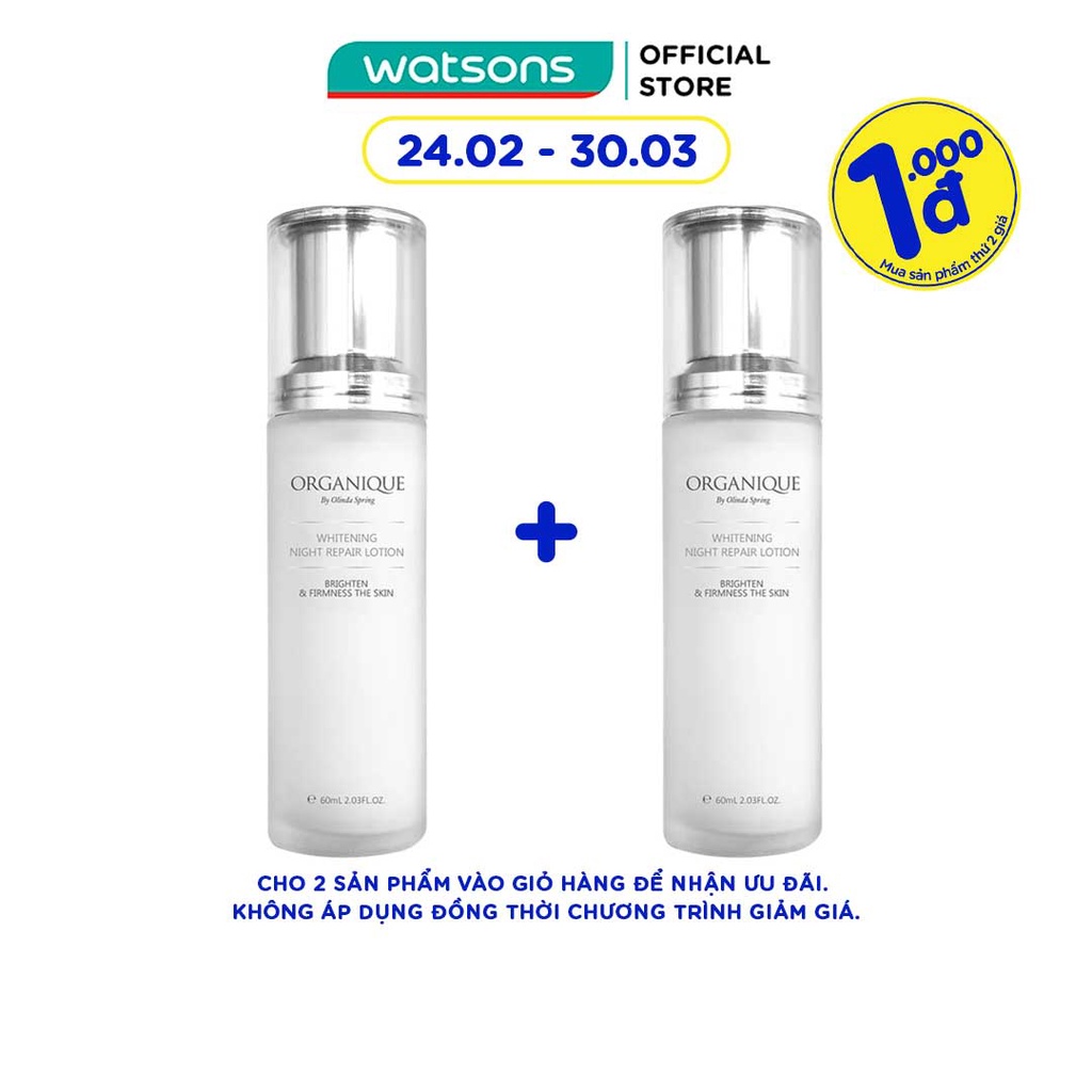 Kem Ban Đêm Organique Dưỡng Trắng Whitening Night Repair Lotion 60ml