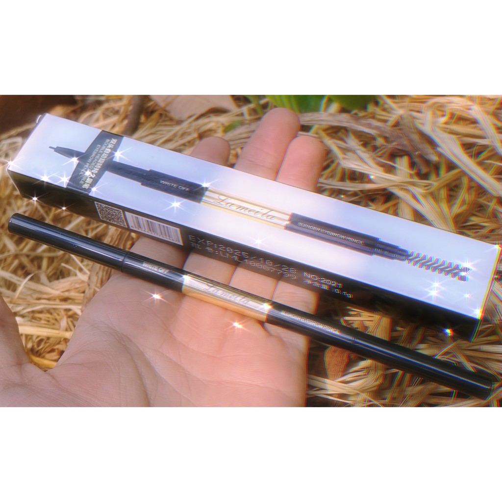 Chì kẻ Mày 2 đầu ĐEN VÀNG Lameila eyebrow eyeliner nội địa