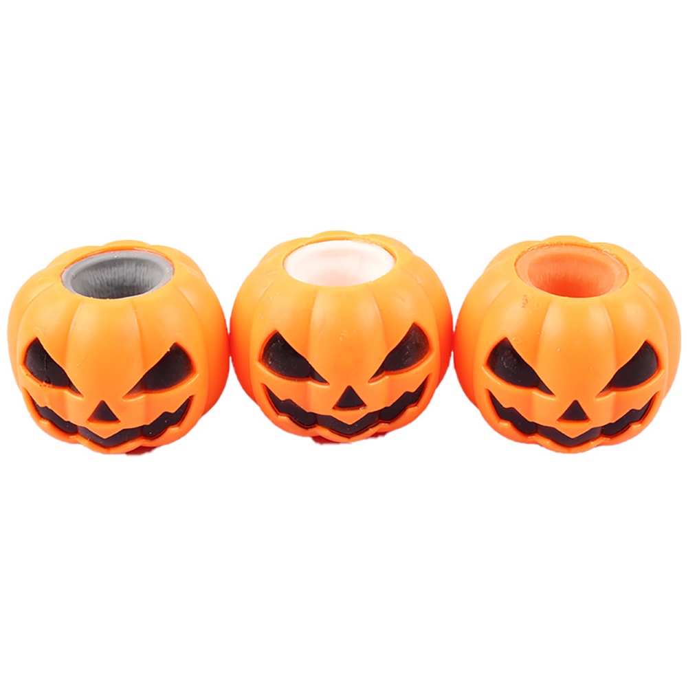 Halloween Bí Ngô Đầu Pinch Đồ Chơi Âm Nhạc Giảm Căng Thẳng Đồ Chơi Vui Nhộn Vui Nhộn Cho Chợ Đêm Các Quầy Hàng Giảm Áp Lực 1 Cái Bóp Quả Bóng Bơm Hơi Véo Con Sóc Bí Ngô Giả LELE