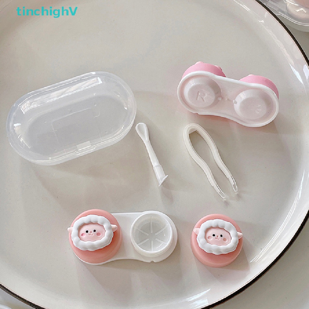 [TinchighV] 1 Hộp Đựng Kính Áp Tròng Hình Động Vật Dễ Thương Nhiều Màu Sắc Cho Nữ [Mới]