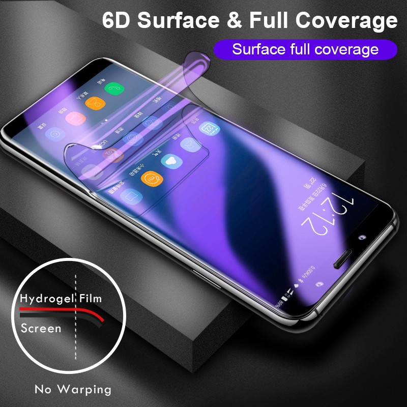 Miếng dán hydrogel màu tím nhạt chống trầy xước cho Samsung S9 S8 Plus Note 8 9 10 Samsung S10 Plus