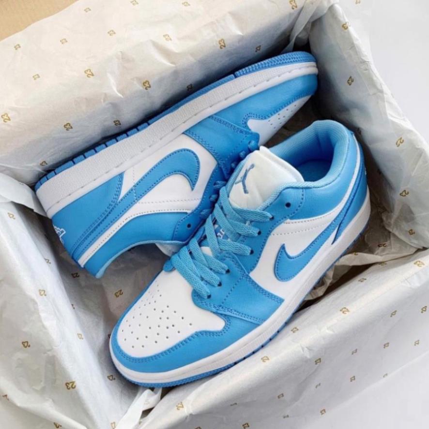 (vitazone742) Giày jordan cổ thấp xanh dương nam nữ hàng cao cấp full box bill