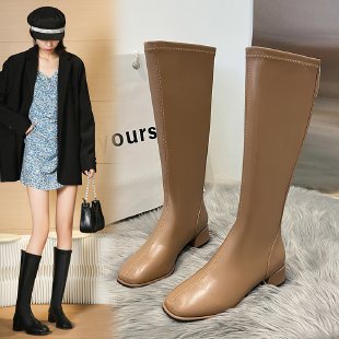 Bốt Cao Gót Mũi Vuông Thời Trang / Size 34-43