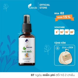 Xịt chống muỗi đốt thảo dược Ecocare 50ml, thành phần 100% tự nhiên, ngăn côn trùng và muỗi cắn an toàn