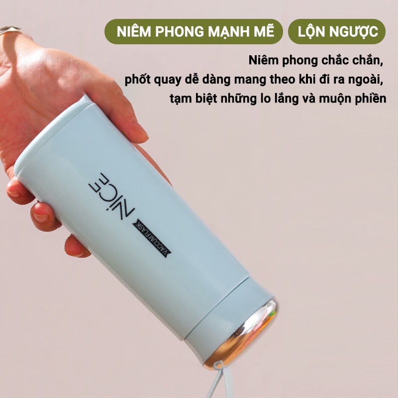 BL MALL 400ml Bình Nước Giữ Nhiệt Hai Lớp Bằng Thủy Tinh Đẹp Mắt Dành Cho Học Sinh / Văn Phòng
