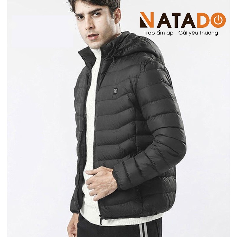 Áo sưởi điện Natado V2 - Áo khoác sưởi ấm bằng sạc dự phòng siêu ấm