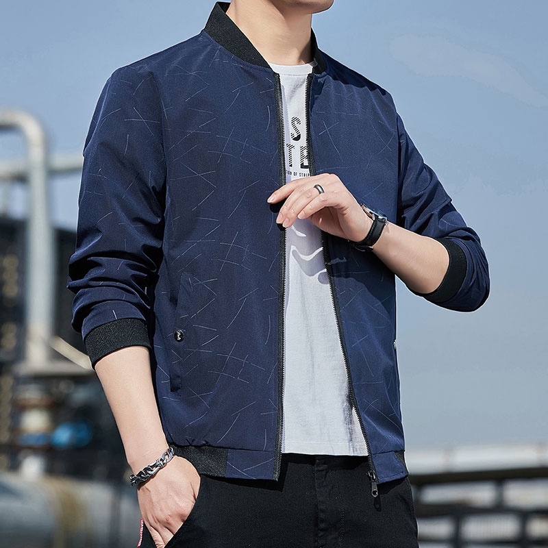Áo Khoác Bóng Chày Cổ Đứng Thời Trang Mùa Thu Cho Nam