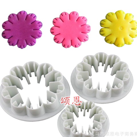 Bộ cutter tạo hình 3d (Fondant) hình hoa 10 cánh