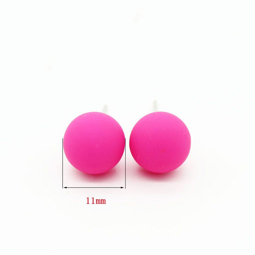 LILYES Bông Tai Dạng Xỏ Hình Bóng Tròn Nhiều Màu Sắc Phong Cách Hàn Quốc Cho Nữ