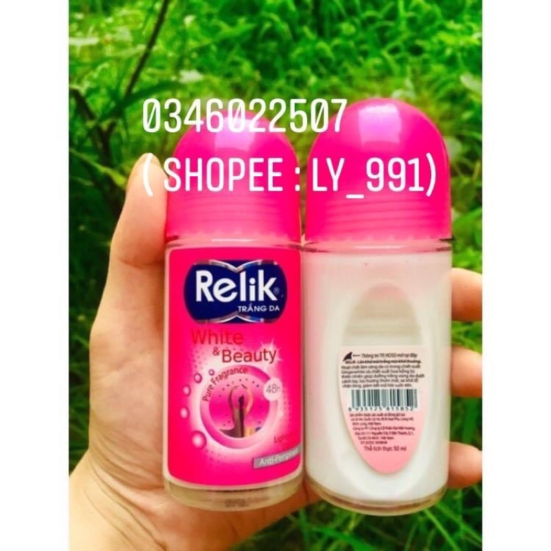 Lăn khử mùi làm trắng da Relik chai lớn 50ml