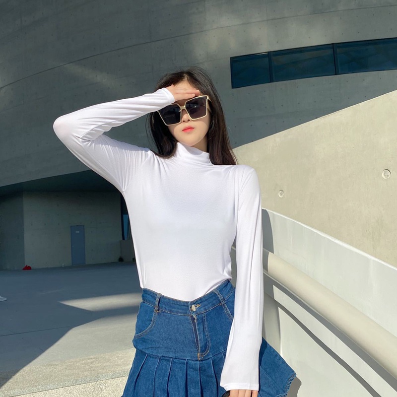 IELGY Áo Cổ Lọ Tay Dài Thời Trang Trẻ Trung Cho Nữ