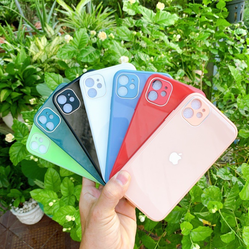 Ốp lưng kính cường viền màu Iphone 6 plus/Iphone 6s plus/6/6s/7/8/7 plus/8 plus/X/Xs/Se 2020/11/Xs Max | BigBuy360 - bigbuy360.vn