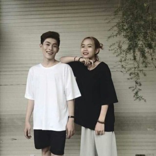 Áo thun unisex form rộng trơn basic _ ms : 14b