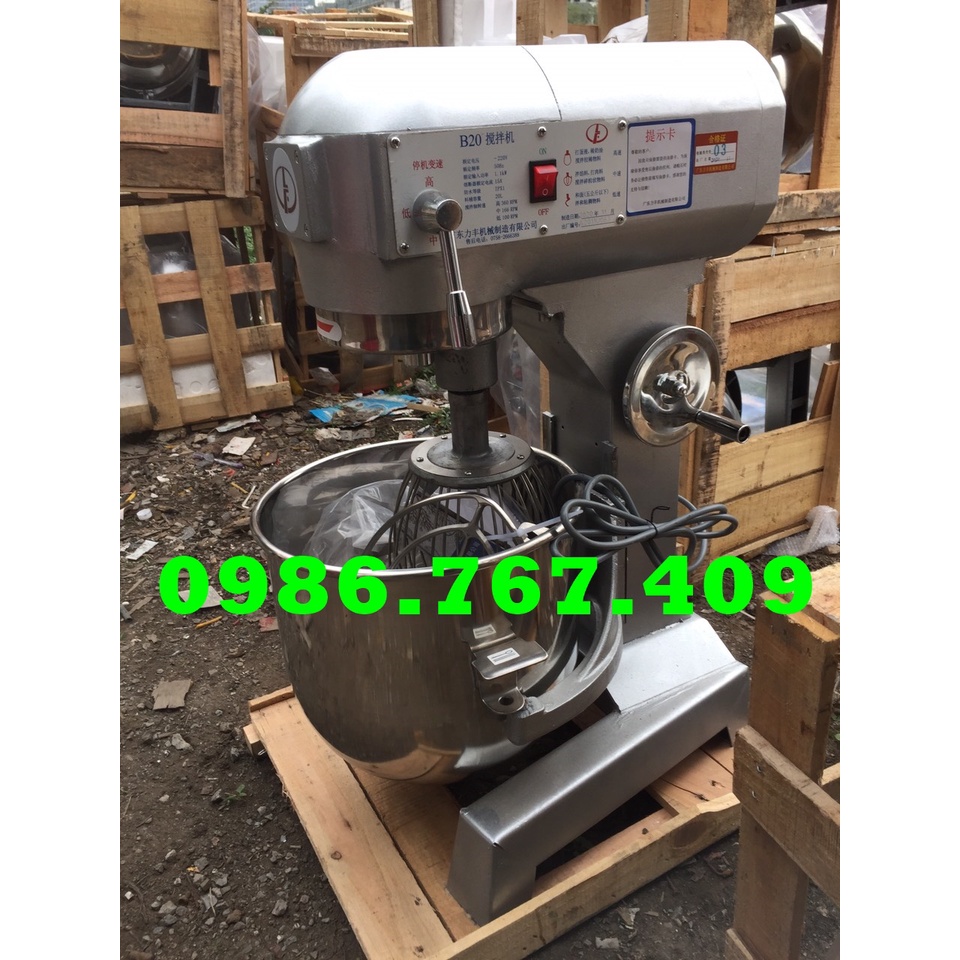 Máy trộn bột công nghiệp 20 lít, đánh trứng, 3 càng đánh đa năng