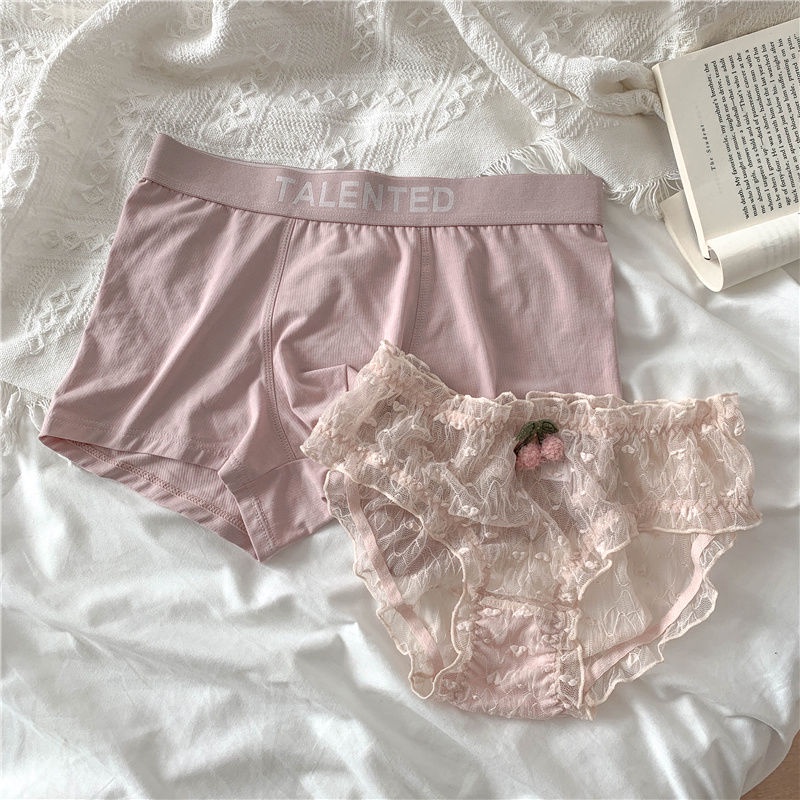 Quần Lót In Hình Trái Cherry Dễ Thương Cho Cặp Đôi