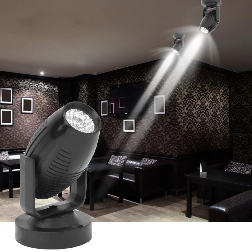 Đèn chiếu sân khấu led rgb 85-265v 360 độ ktv bar dj disco party wedding atmosphere spot beam đèn vỏ đen