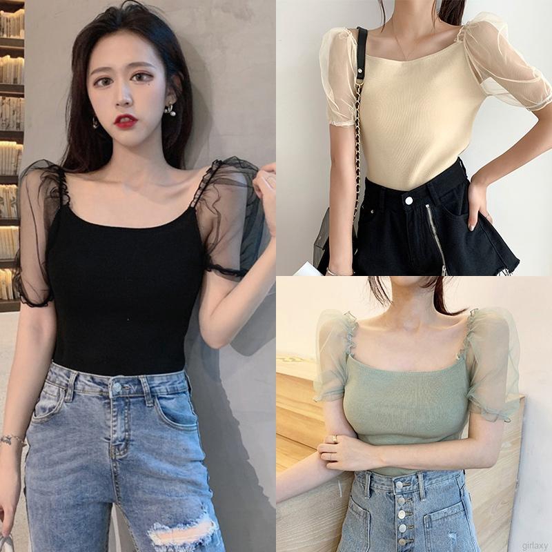 Áo Tay Ngắn Phong Cách Hàn Quốc Cho Nữ