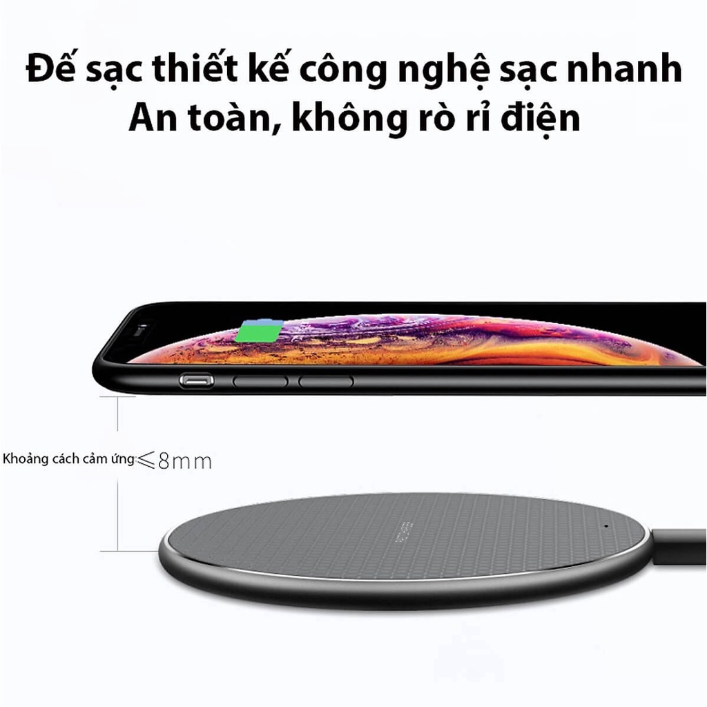 Đế Sạc Nhanh Không Dây Cao Cấp Cho Điện Thoại Samsung, Iphone KD21