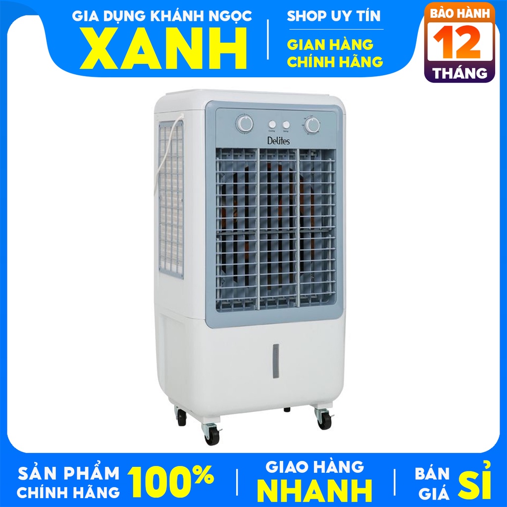 Quạt điều hòa hơi nước làm mát Delites BR-A12 Trưng bày Mới 99%-- Công suất 125 W- Bình nướC 40 lít