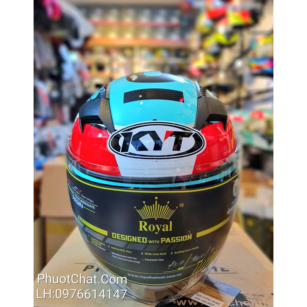 Combo Mũ bảo hiểm 3/4 M268 cao cấp dán logo KYT