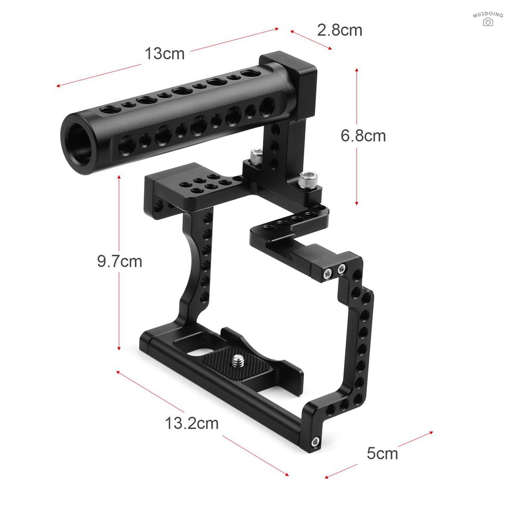 Khung Máy Ảnh Hợp Kim Nhôm 1 / 4 3 / 8 Lỗ Cho Canon M50