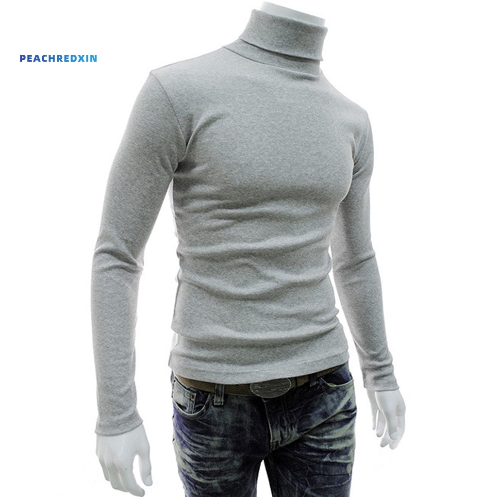 Áo len cổ lọ tay dài màu trơn mềm mại co giãn thời trang thu đông cho nam