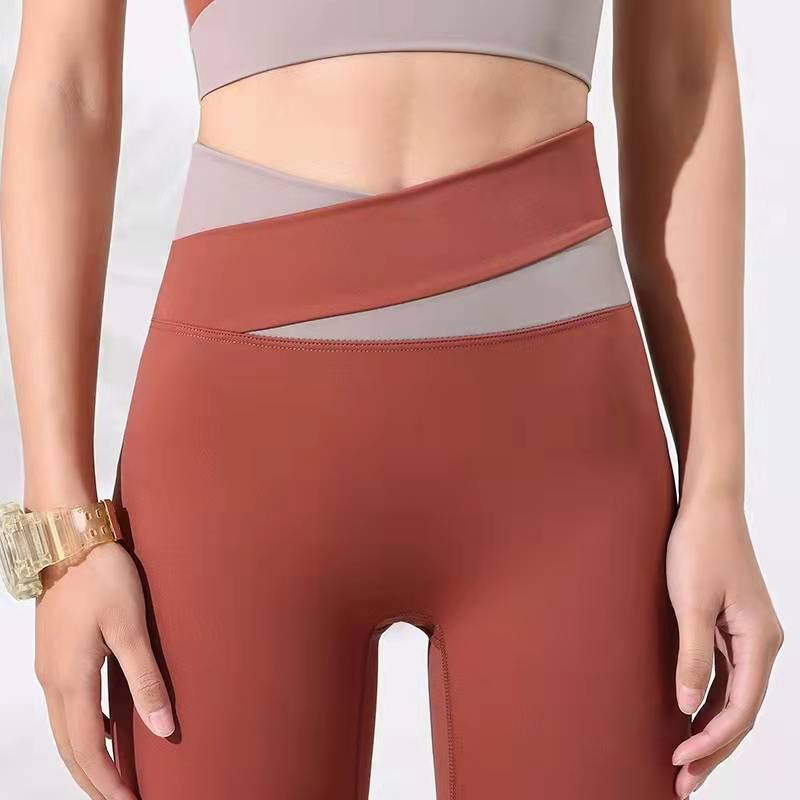 Quần đùi legging HOPPE FUMENG lưng cao thiết kế mỏng tập yoga phong cách đơn giản thời trang mới dành cho nữ