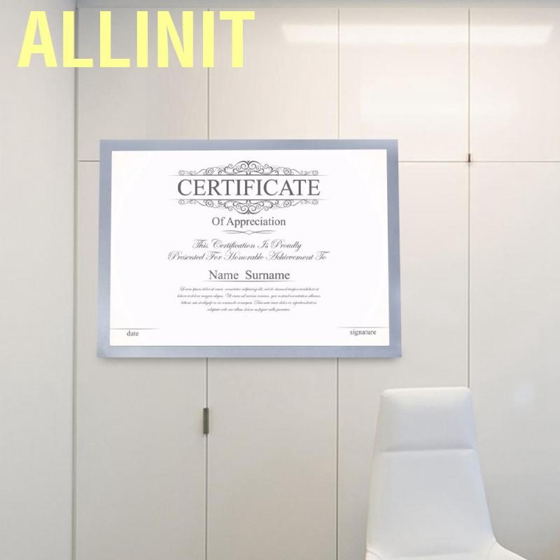 Allinit PVC Magnetic Business License Frame Hanging Wall Notice Document Protective Cover