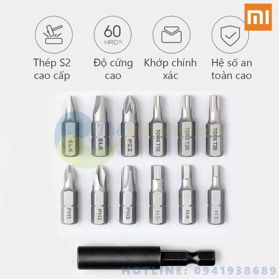 Máy bắn vít điện Mijia Xiaomi 12 đầu bắn, pin 2000mah