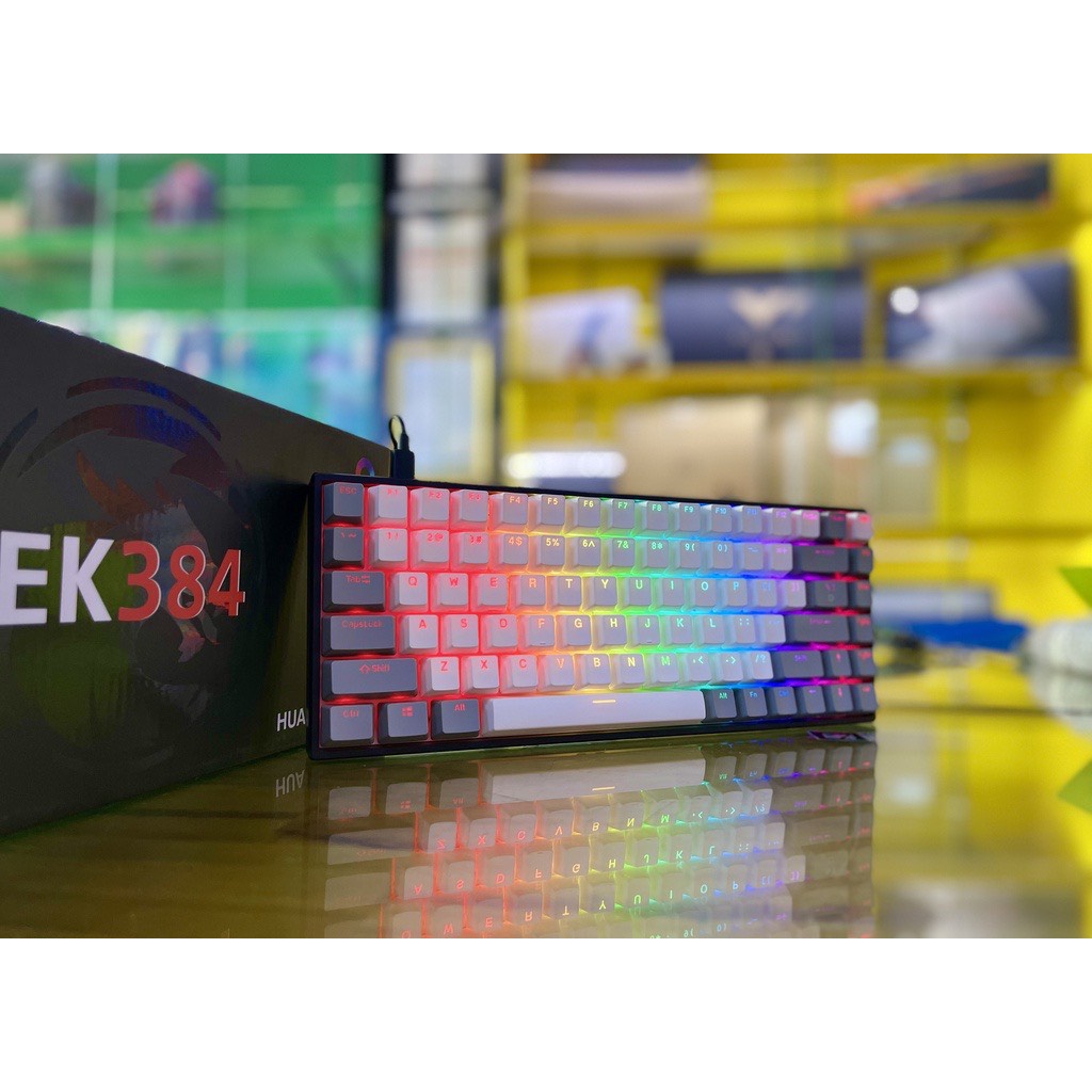 Bàn phím cơ gaming E-Dra EK384 RGB - LED RGB - Huano Switch - Kết nối Type-C