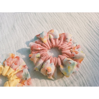 Cột tóc,dây buộc tóc scrunchies, scrunchies linen, scrunchie hoa nhí